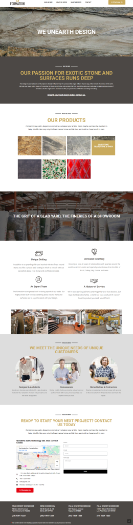 One Page Landing Page Sample